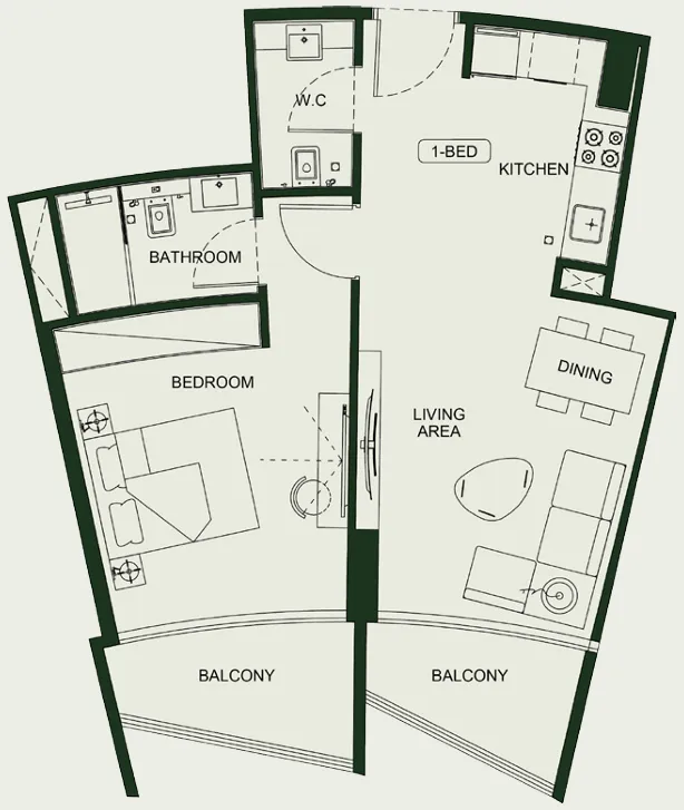 Binghatti Binghatti HillCrest floor plan