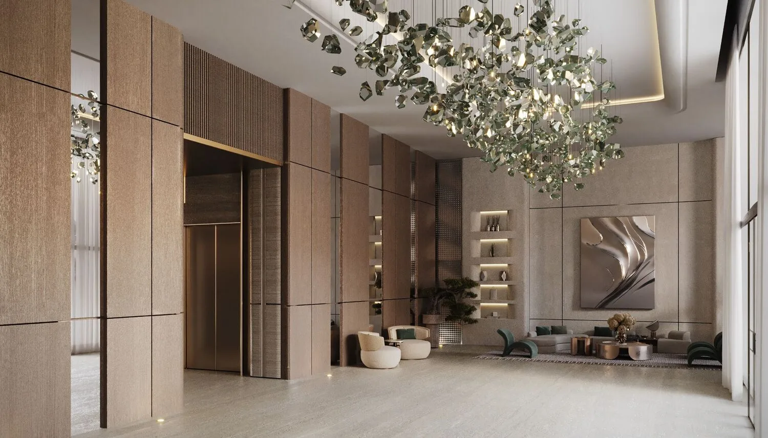 Lobby at Binghatti Hillside in Dubai Science Park Dubai