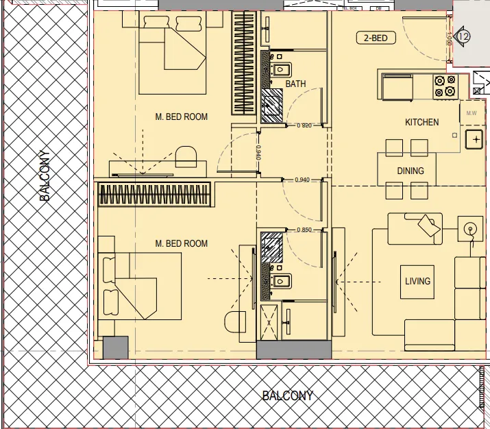 Binghatti Binghatti Ivory floor plan