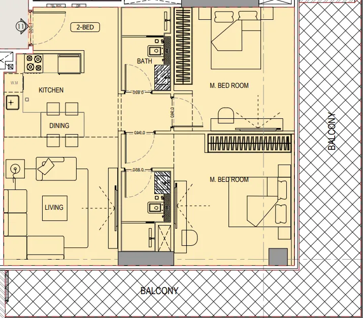 Binghatti Binghatti Ivory floor plan
