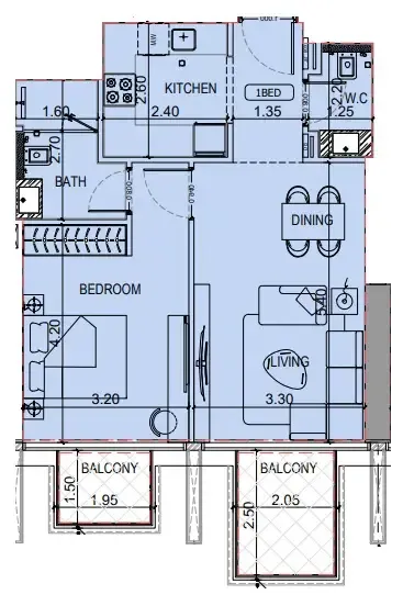Binghatti Binghatti Luxuria floor plan