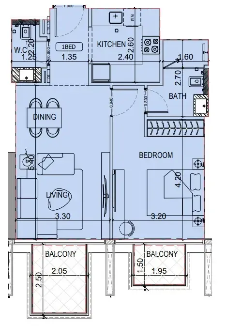 Binghatti Binghatti Luxuria floor plan