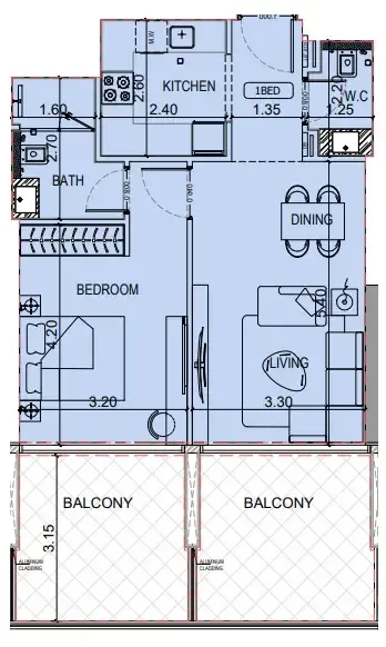 Binghatti Binghatti Luxuria floor plan