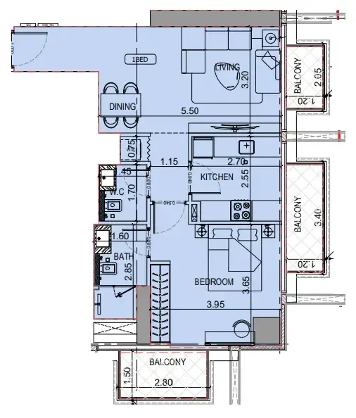 Binghatti Binghatti Luxuria floor plan