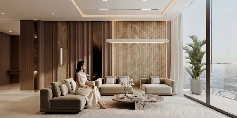 Interior at Binghatti Luxuria in JVT (Jumeirah Village Triangle) Dubai
