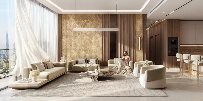 Interior at Binghatti Luxuria in JVT (Jumeirah Village Triangle) Dubai