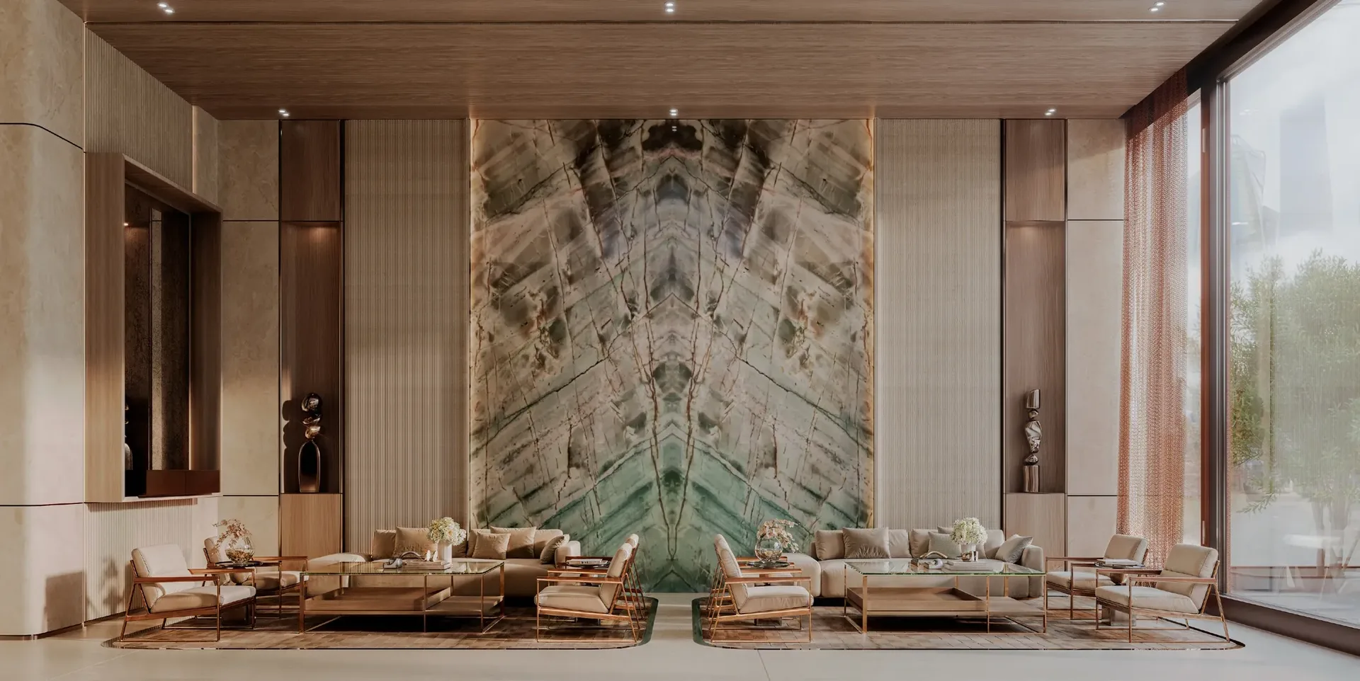 Lobby at Binghatti Luxuria in JVT (Jumeirah Village Triangle) Dubai