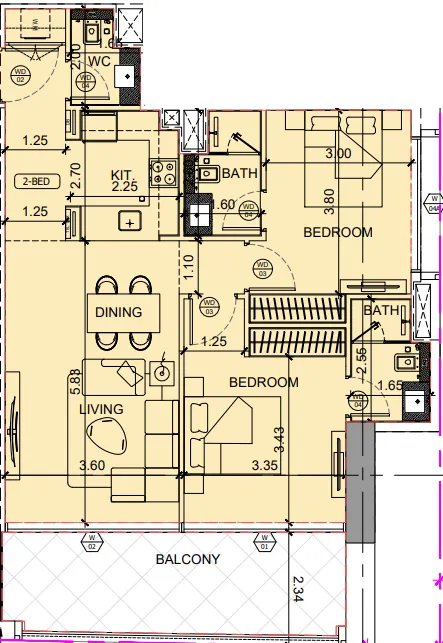 Binghatti Binghatti Moonlight floor plan