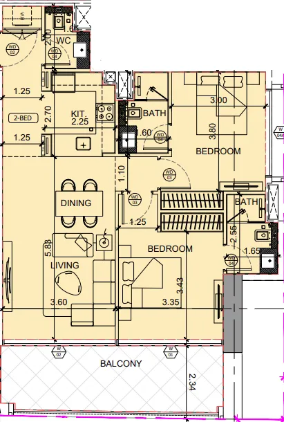 Binghatti Binghatti Moonlight floor plan