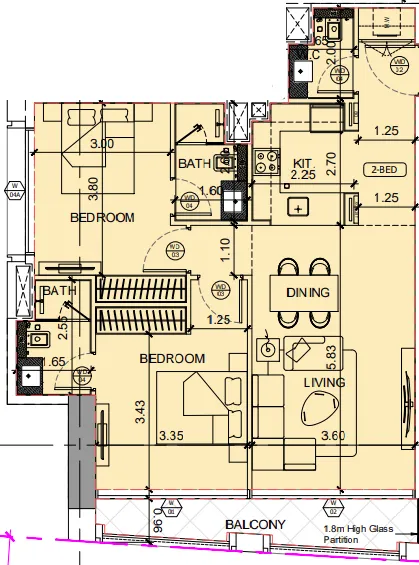 Binghatti Binghatti Moonlight floor plan