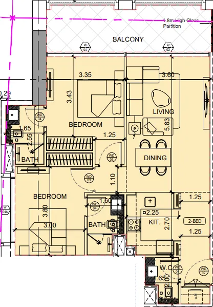 Binghatti Binghatti Moonlight floor plan