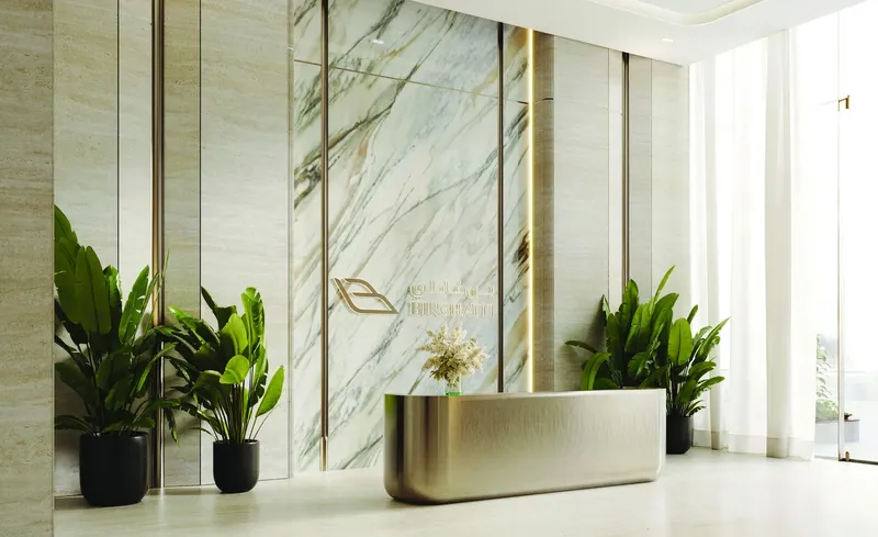Lobby at Binghatti Moonlight in Al Jaddaf Waterfront Dubai