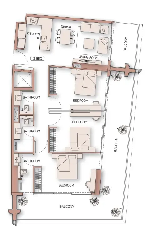 Binghatti Binghatti Pinnacle floor plan