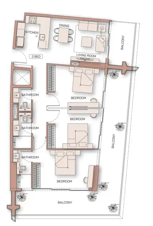 Binghatti Binghatti Pinnacle floor plan