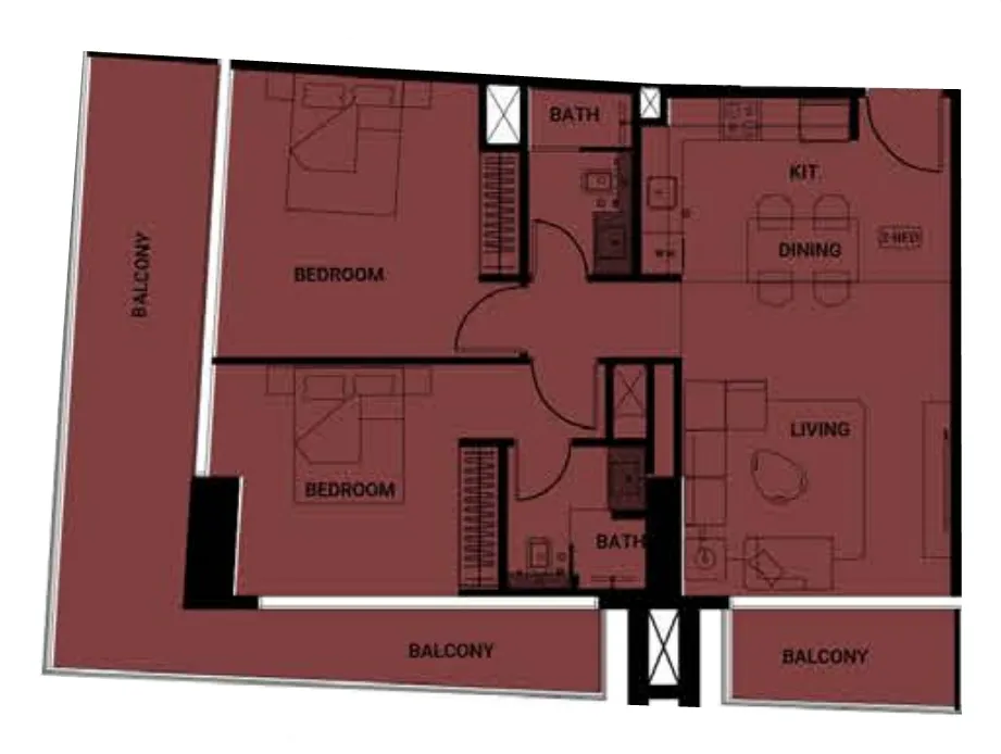 Binghatti Binghatti Ruby floor plan