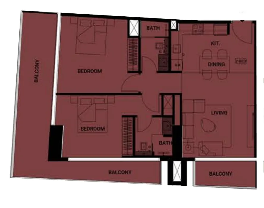 Binghatti Binghatti Ruby floor plan