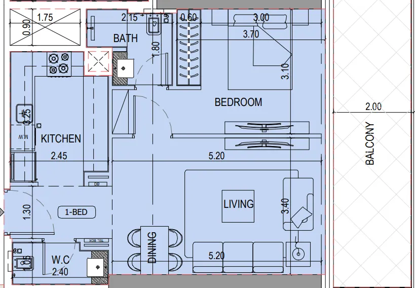 Binghatti Binghatti Sky Terraces floor plan