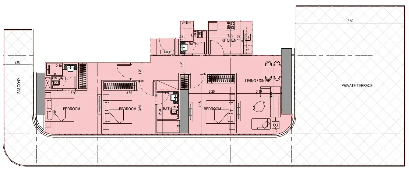 Binghatti Binghatti Sky Terraces floor plan