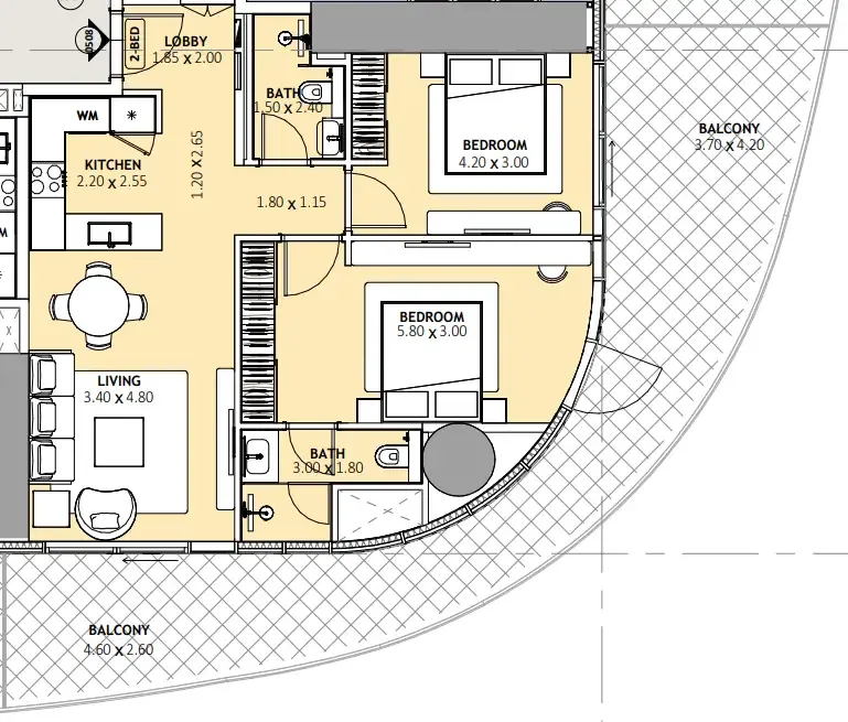 Binghatti Binghatti Skyblade floor plan