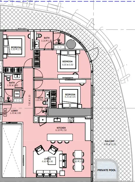 Binghatti Binghatti Skyblade floor plan