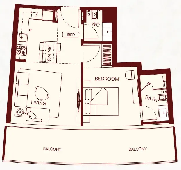 Binghatti Binghatti Skyflame floor plan