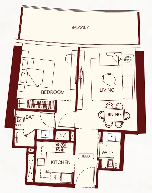 Binghatti Binghatti Skyflame floor plan