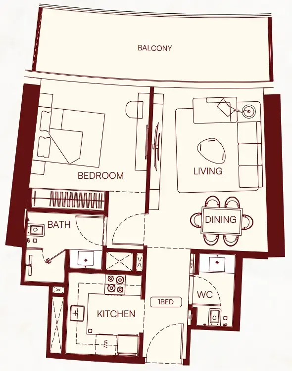 Binghatti Binghatti Skyflame floor plan