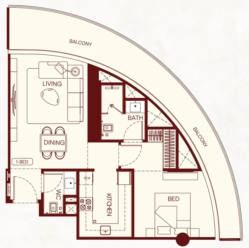 Binghatti Binghatti Skyflame floor plan