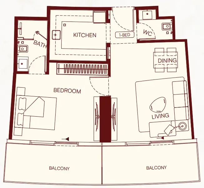 Binghatti Binghatti Skyflame floor plan