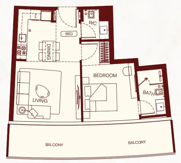 Binghatti Binghatti Skyflame floor plan