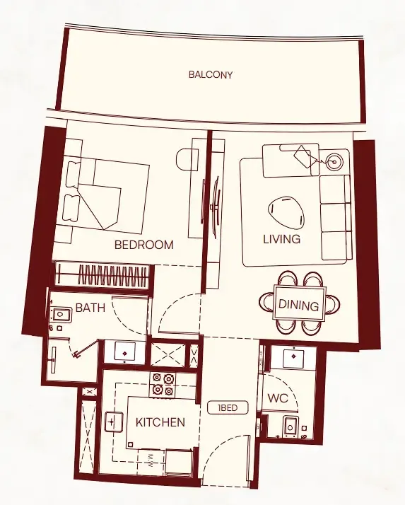 Binghatti Binghatti Skyflame floor plan