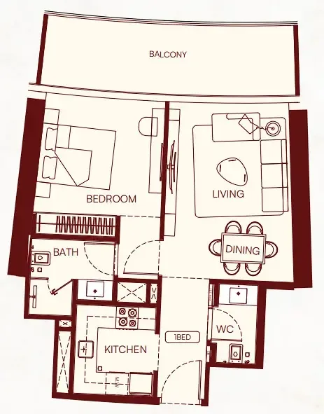 Binghatti Binghatti Skyflame floor plan