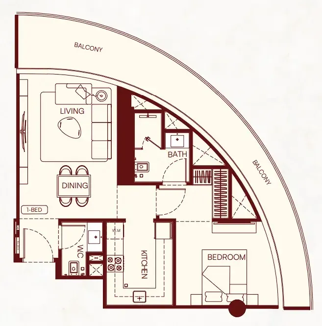 Binghatti Binghatti Skyflame floor plan
