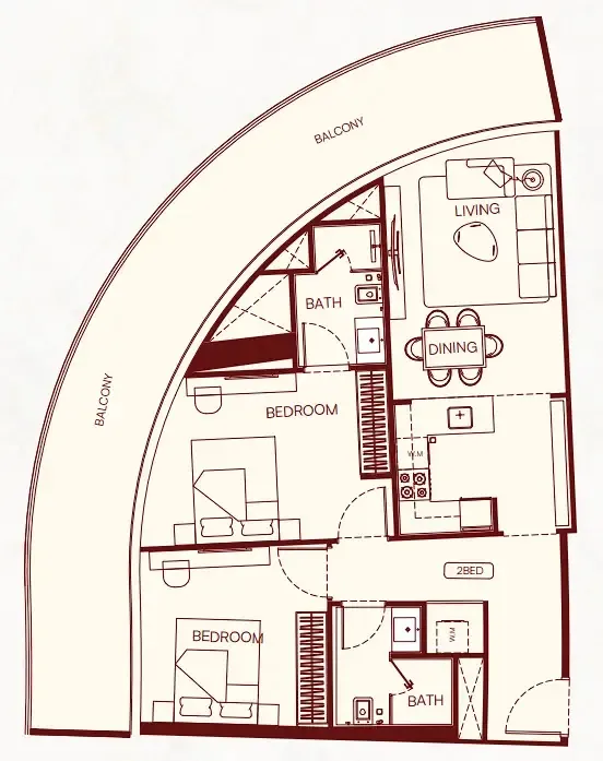 Binghatti Binghatti Skyflame floor plan