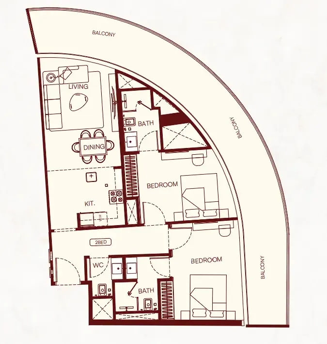 Binghatti Binghatti Skyflame floor plan