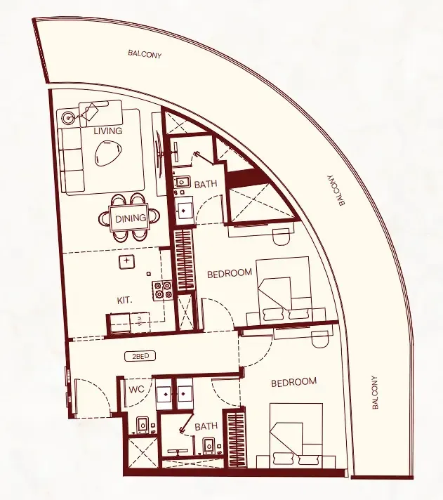 Binghatti Binghatti Skyflame floor plan