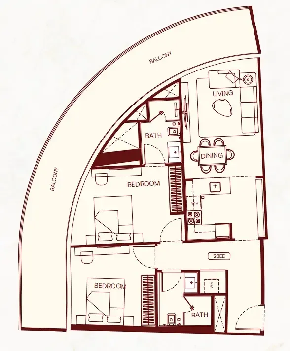 Binghatti Binghatti Skyflame floor plan