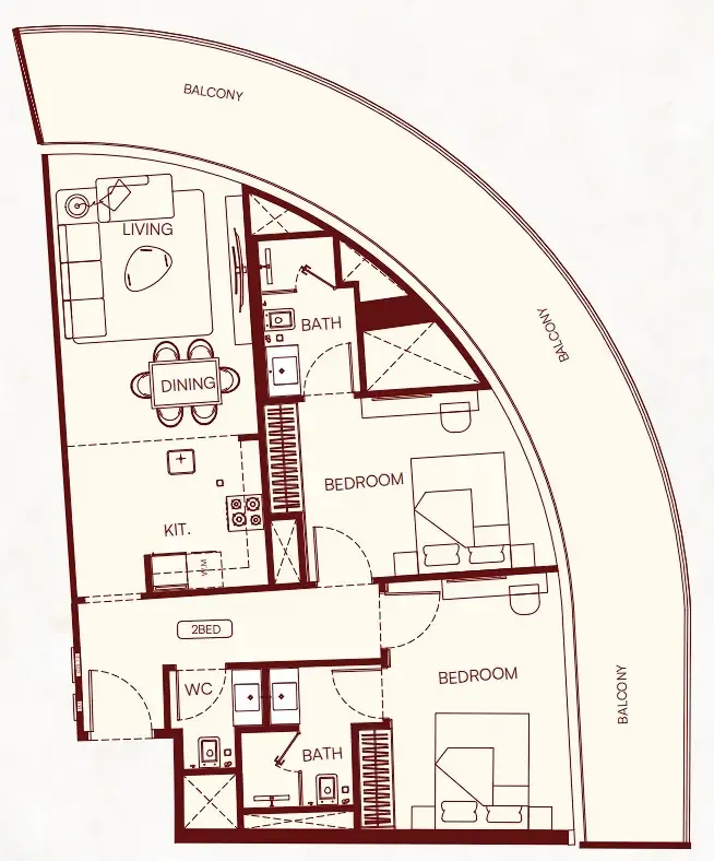 Binghatti Binghatti Skyflame floor plan