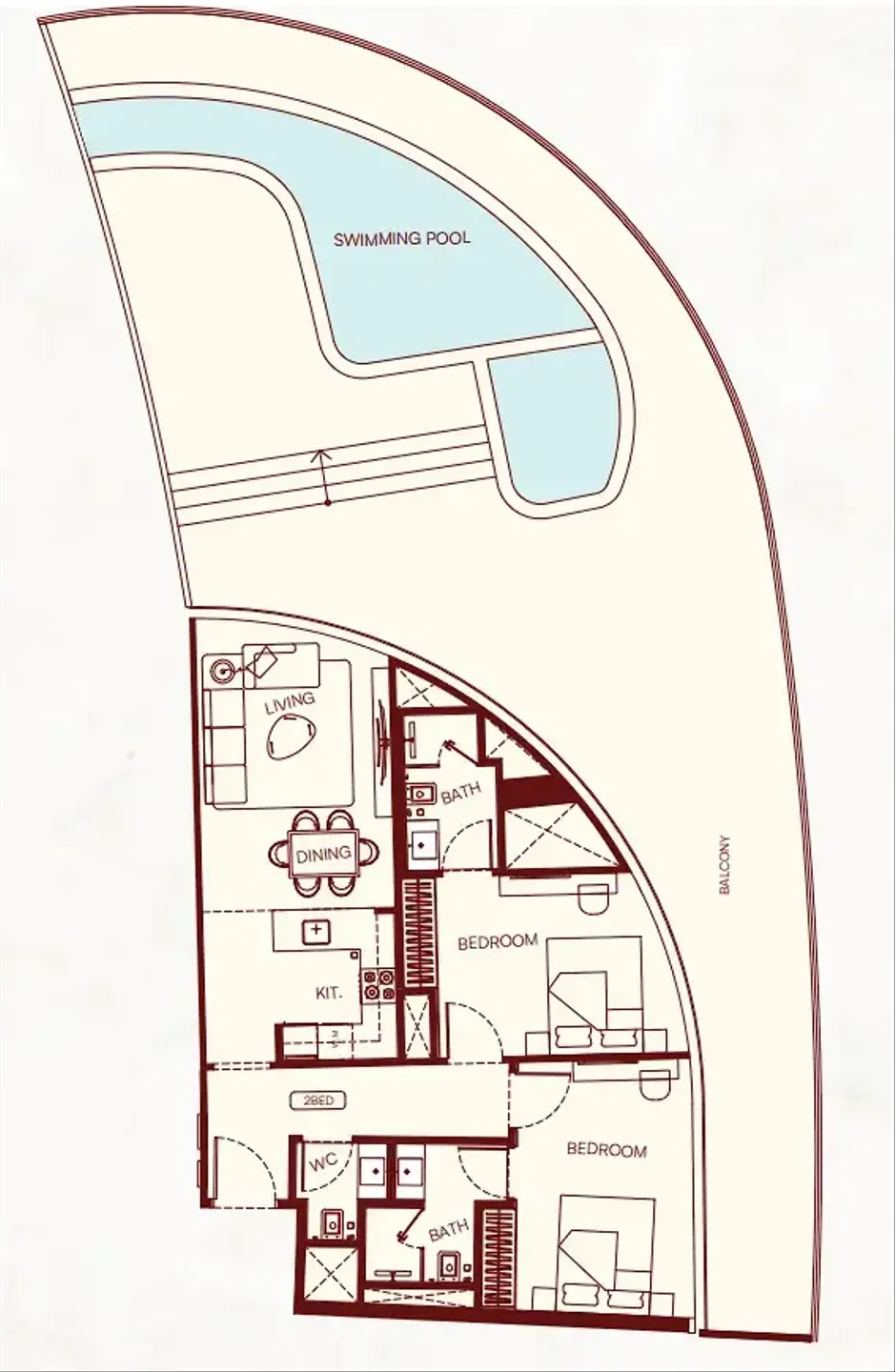 Binghatti Binghatti Skyflame floor plan