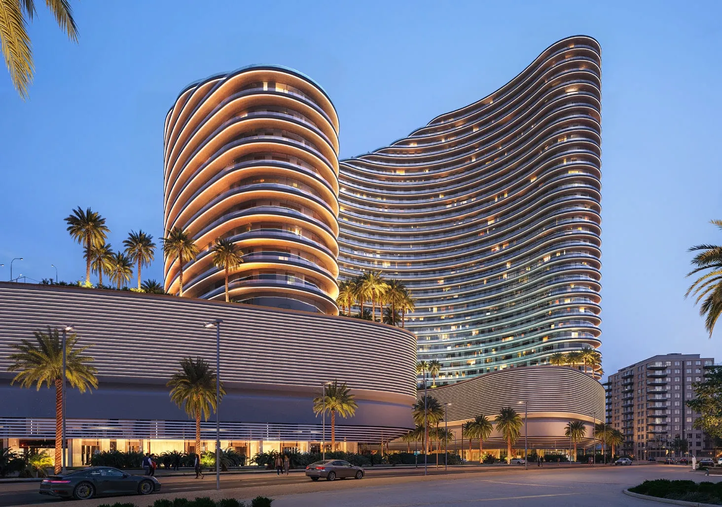 Exterior at Binghatti Skyflame in Majan Dubai