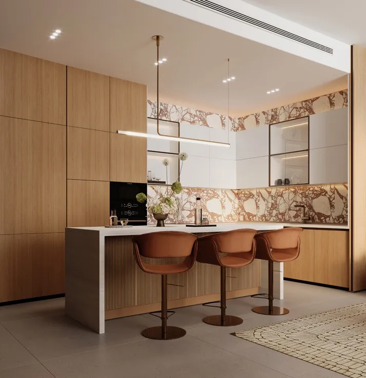 Interior at Binghatti Skyflame in Majan Dubai