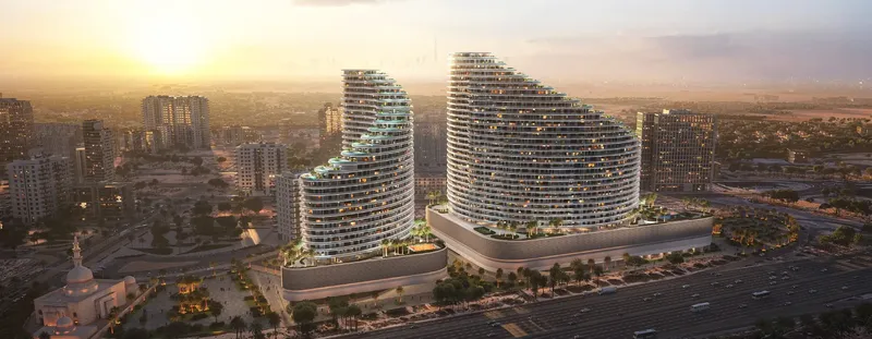 Exterior at Binghatti Skyflame in Majan Dubai