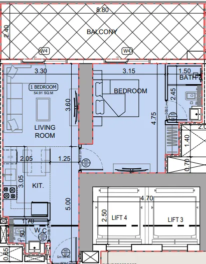 Binghatti Binghatti Skyhall floor plan