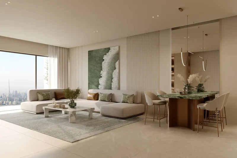 Interior at Binghatti Skyhall in Business Bay Dubai