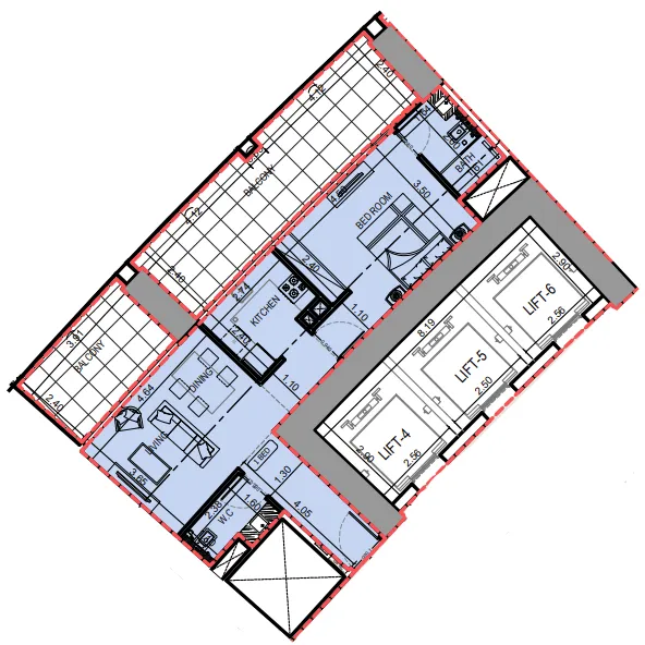 Binghatti Binghatti Skyrise floor plan