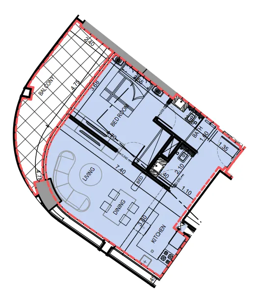 Binghatti Binghatti Skyrise floor plan