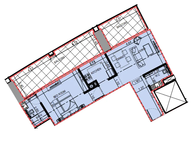Binghatti Binghatti Skyrise floor plan