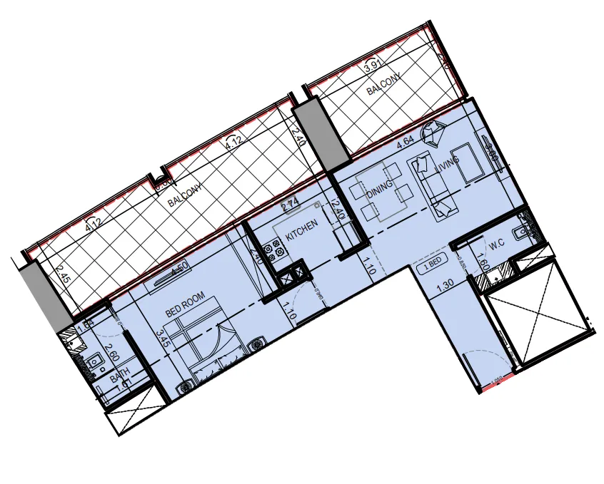 Binghatti Binghatti Skyrise floor plan