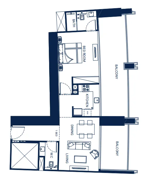 Binghatti Binghatti Skyrise floor plan