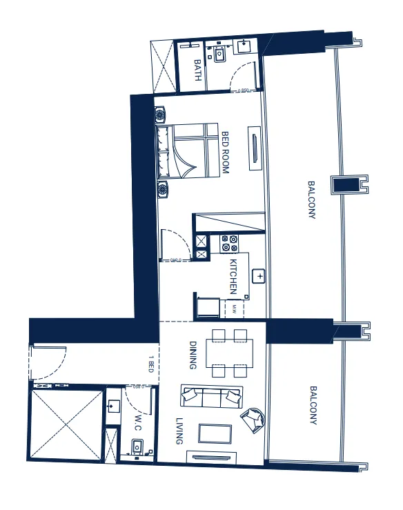 Binghatti Binghatti Skyrise floor plan